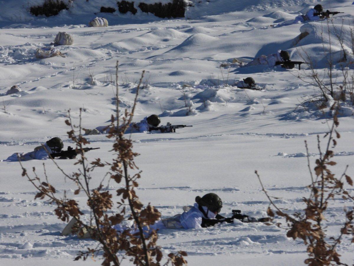 Mehmetçik, Çukurca'nın karlı zirvelerinde