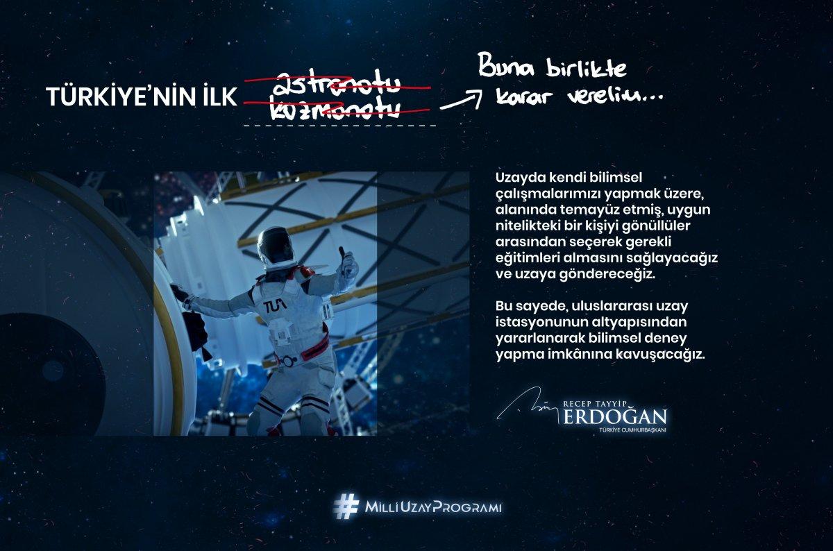 Cumhurbaşkanı Erdoğan, Türkiye'nin Milli Uzay Programı'nı tanıttı
