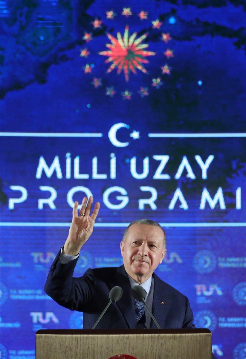 Cumhurbaşkanı Erdoğan, uzay programının sloganını açıkladı