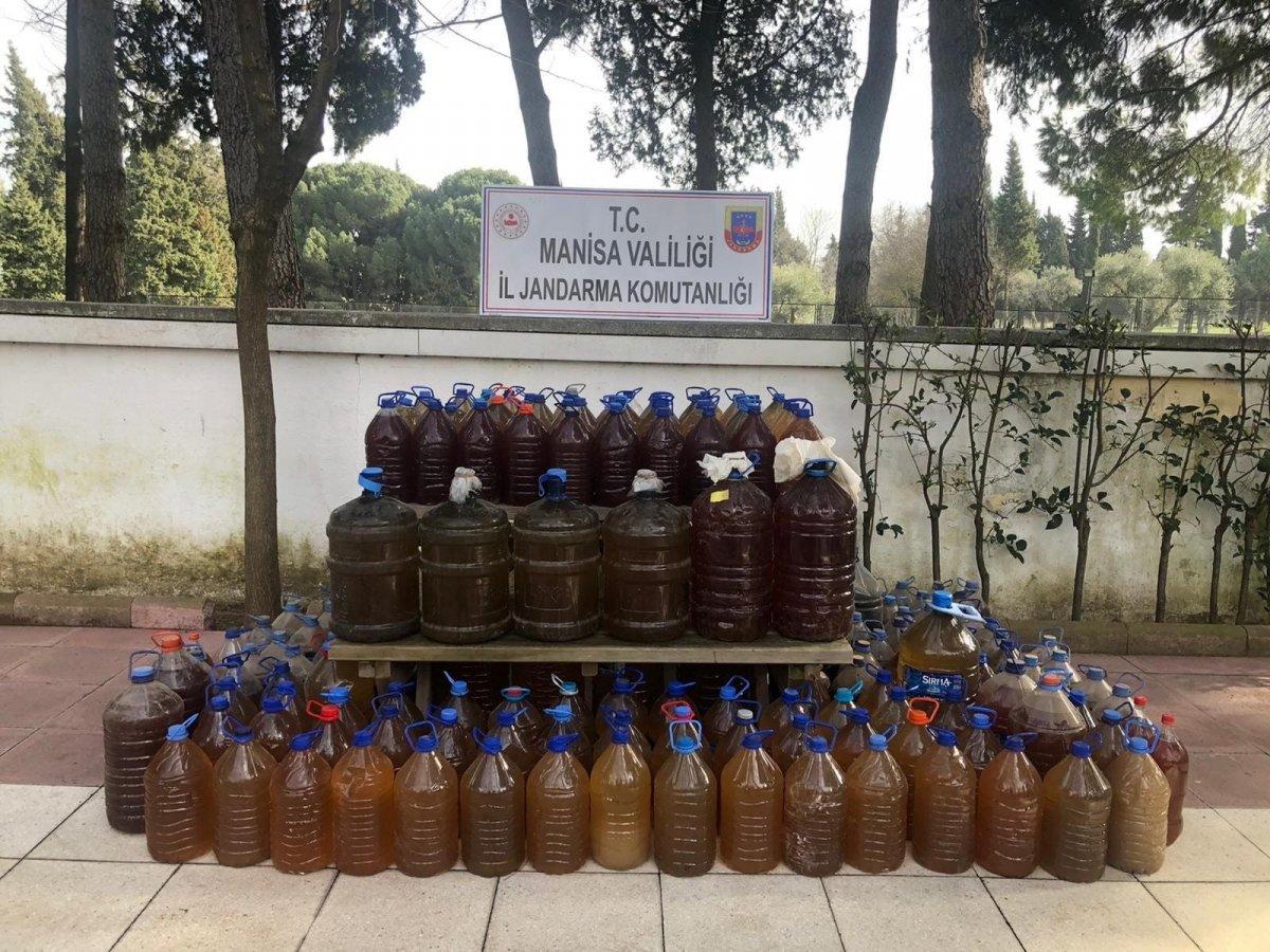 Manisa’da bin 73 litre sahte içki ele geçirildi