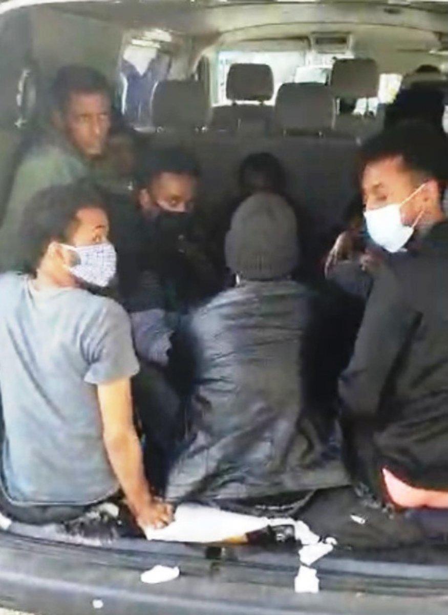 Tekirdağ'da 8 kişilik minibüste 19 göçmen yakalandı