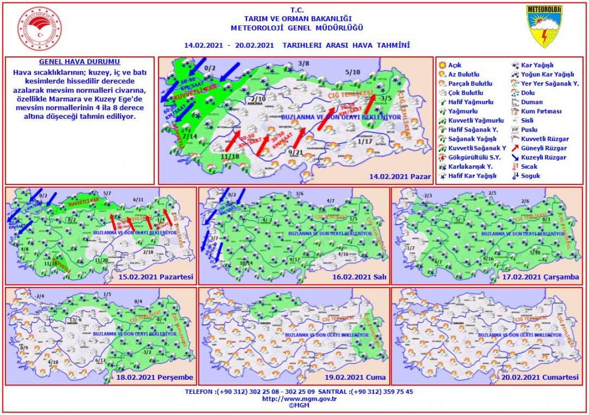 Meteoroloji kar yağışı tahminini değiştirdi