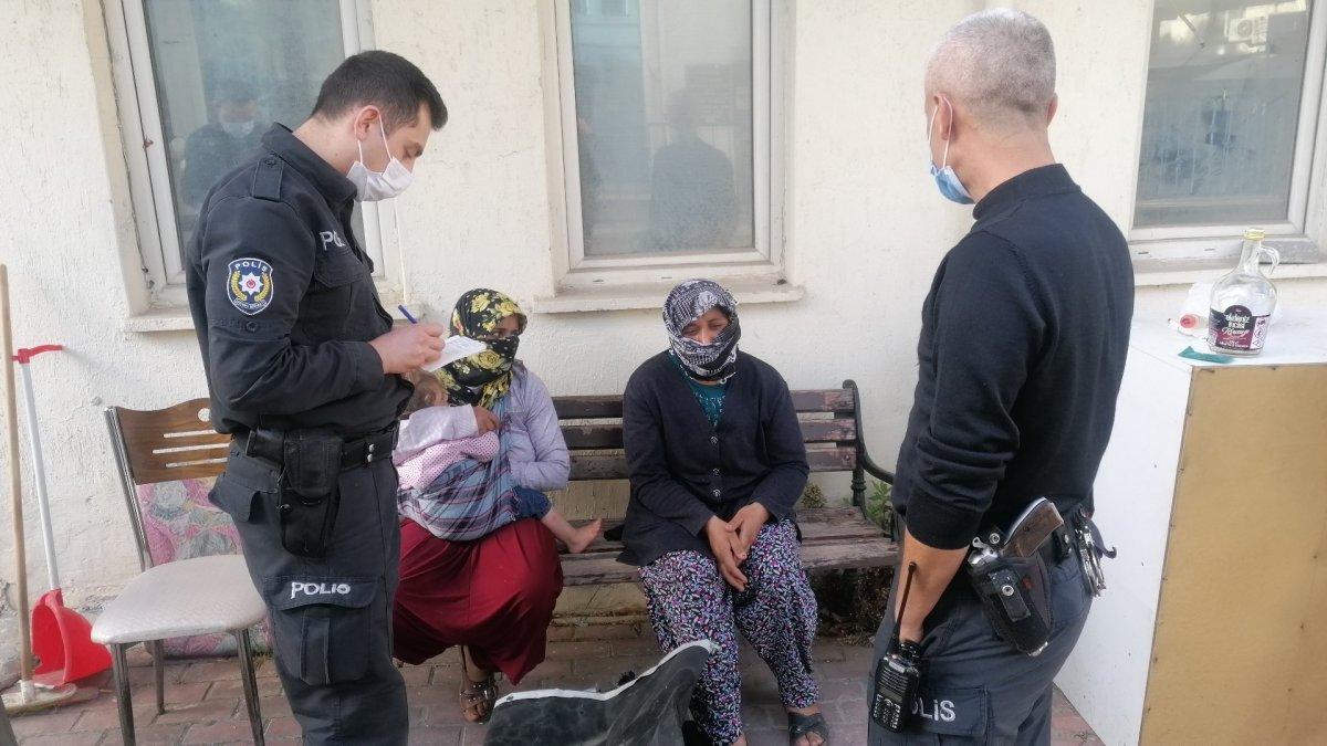 Antalya'da bebekle polise yakalanan dilencilere 16 bin lira ceza