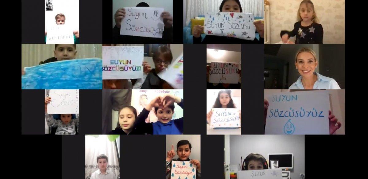 Esra Erol, çocuklarla su tasarrufu görüşmesi yaptı