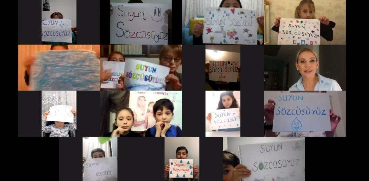 Esra Erol, çocuklarla su tasarrufu görüşmesi yaptı