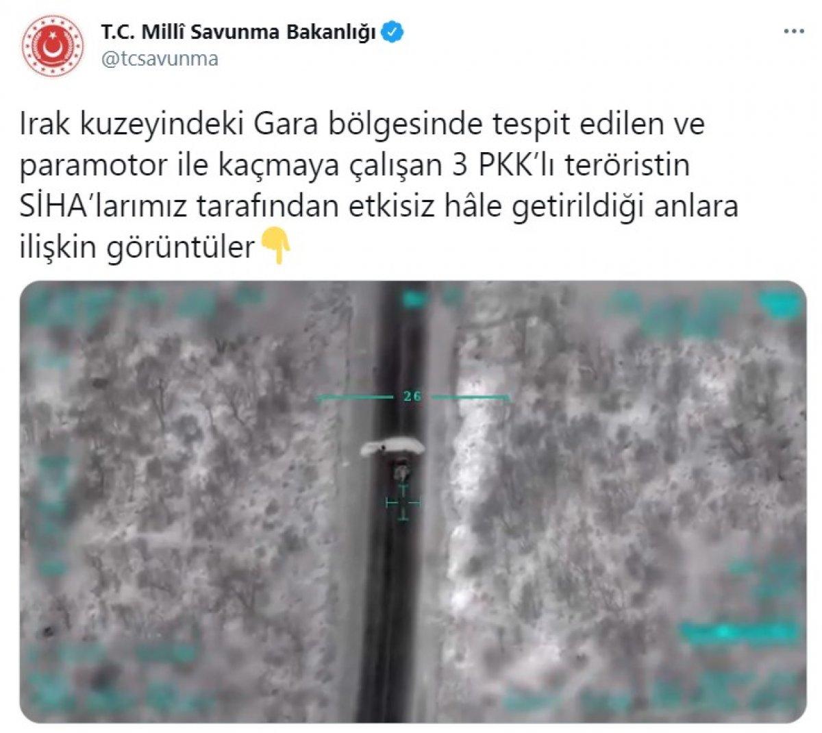 MSB, Gara’da teröristlerin etkisiz hale getirildiği görüntüleri paylaştı