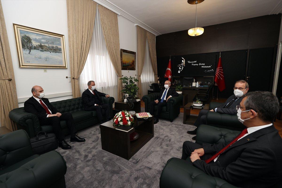 Hulusi Akar ve Süleyman Soylu, Kemal Kılıçdaroğlu'nu ziyaret etti