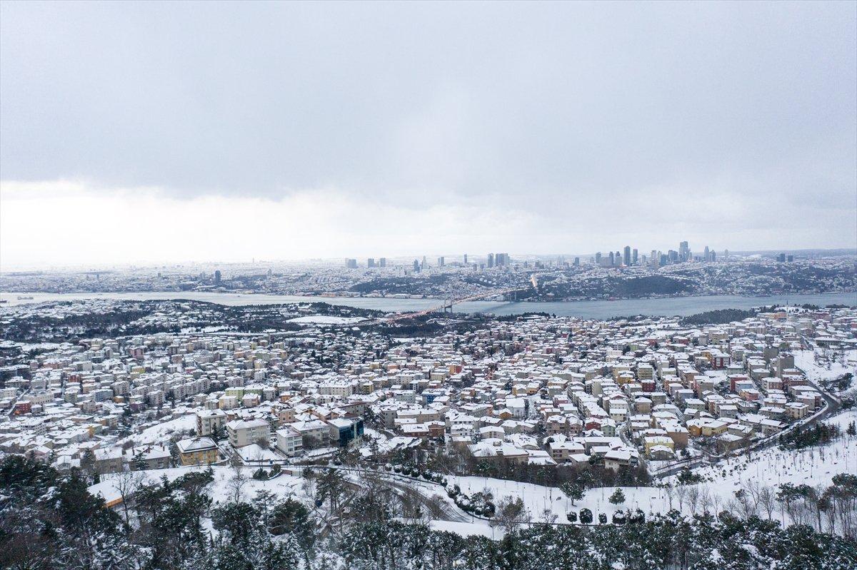 İstanbul'dan nefes kesen kar manzaraları