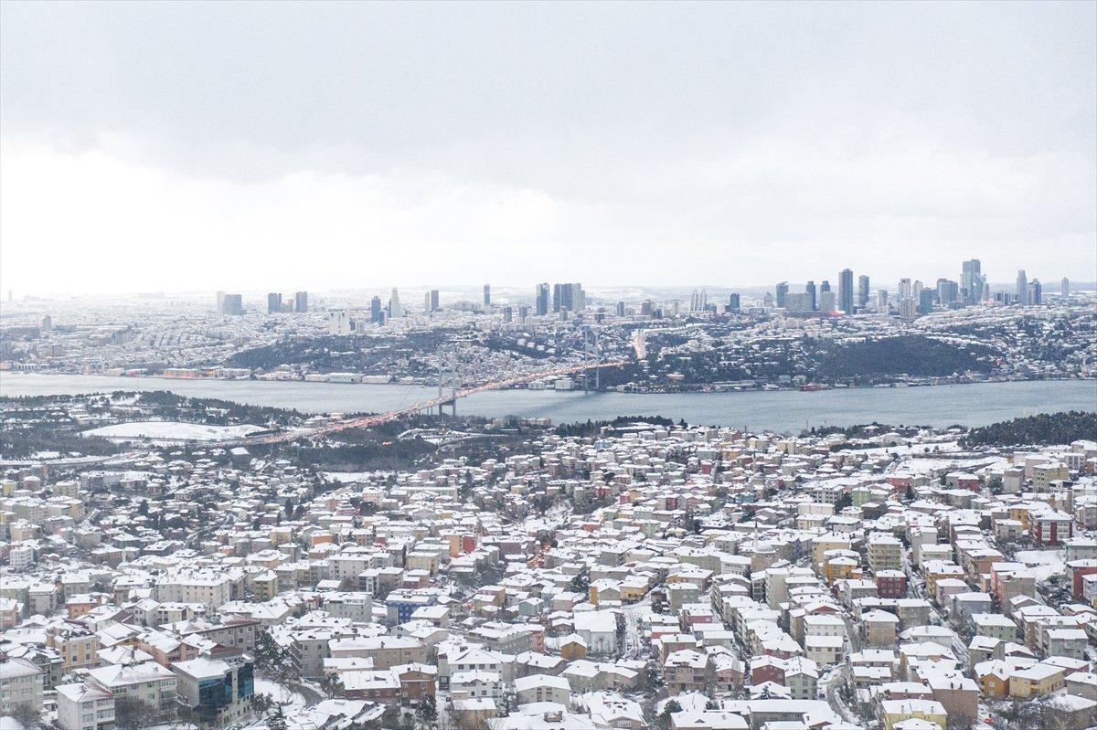 İstanbul'dan nefes kesen kar manzaraları