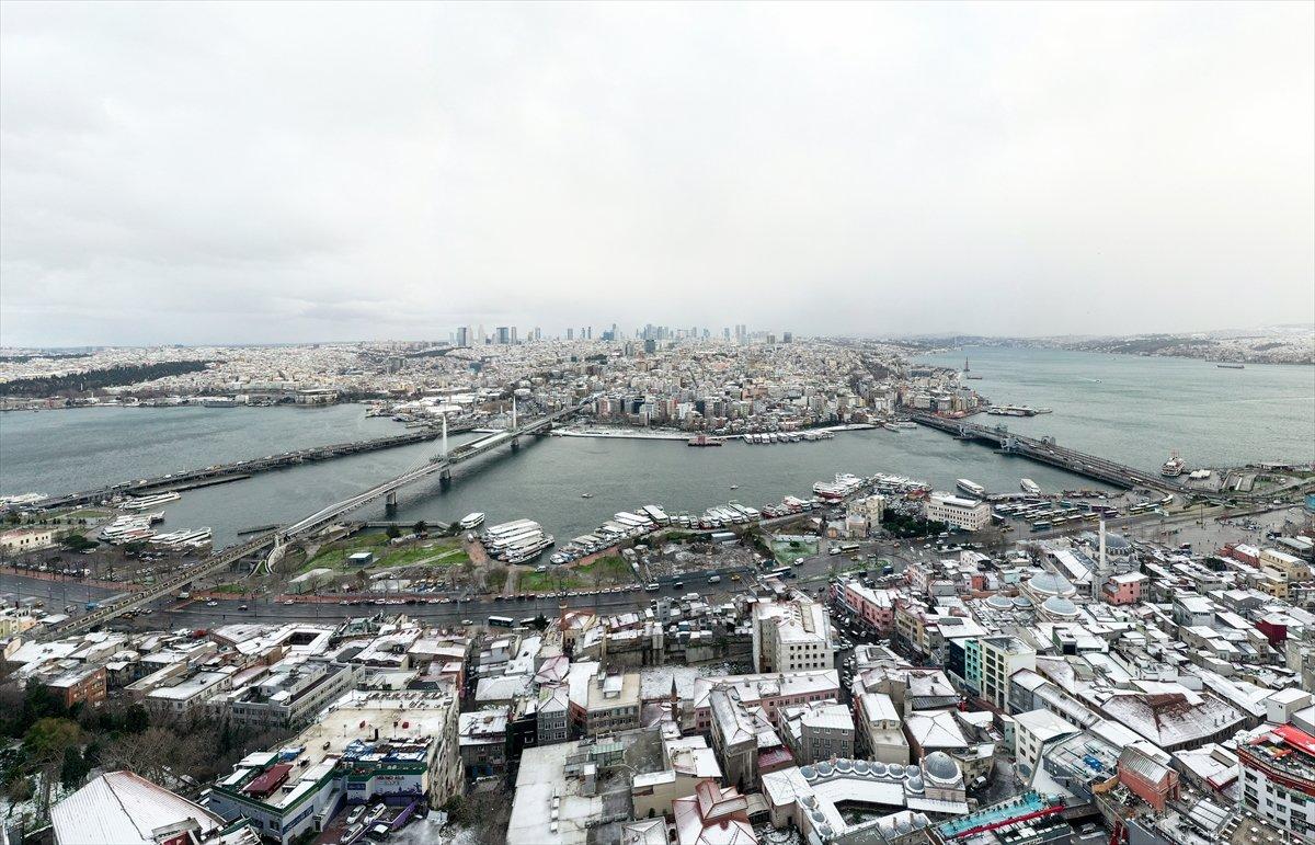 İstanbul'dan nefes kesen kar manzaraları