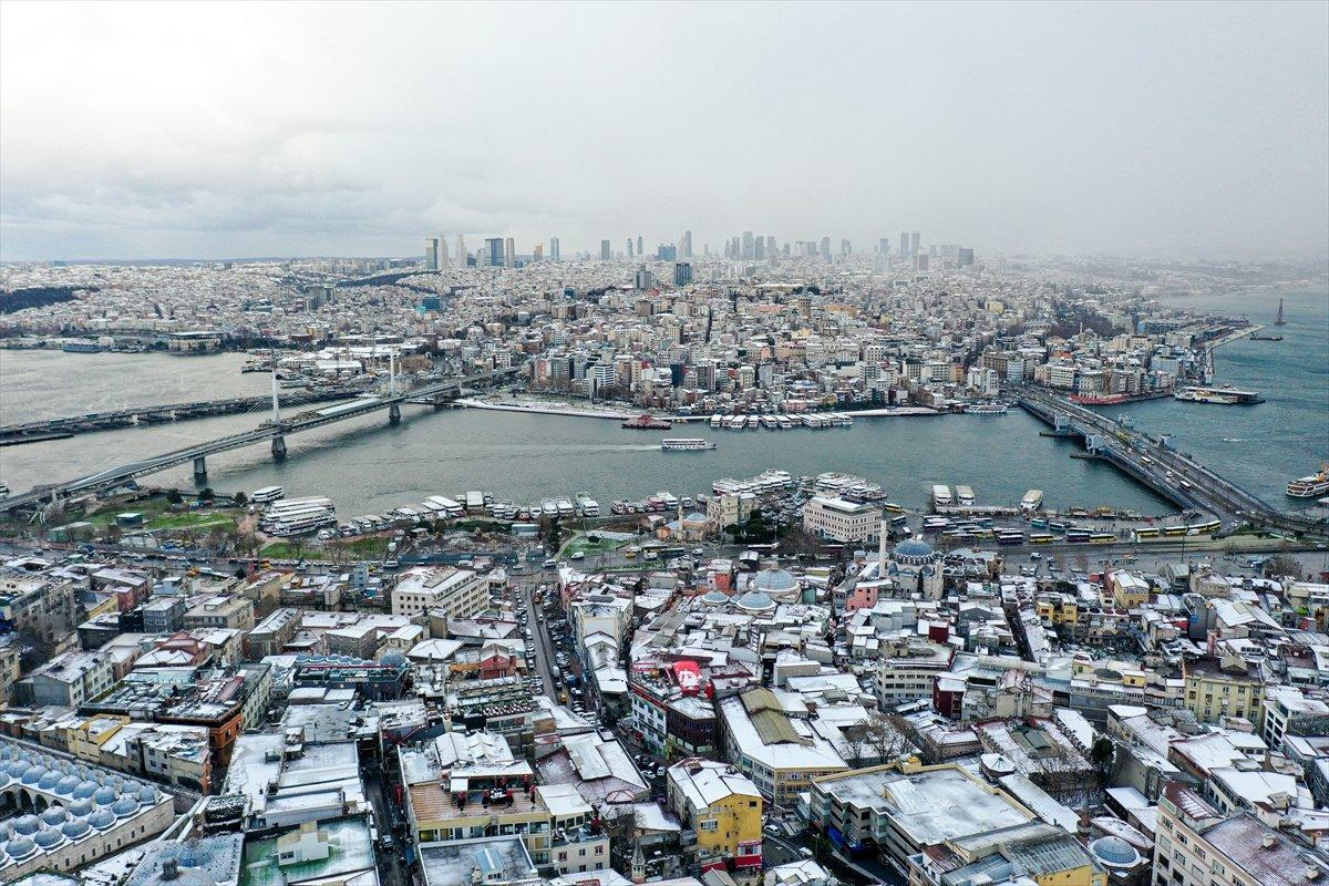 İstanbul'dan nefes kesen kar manzaraları