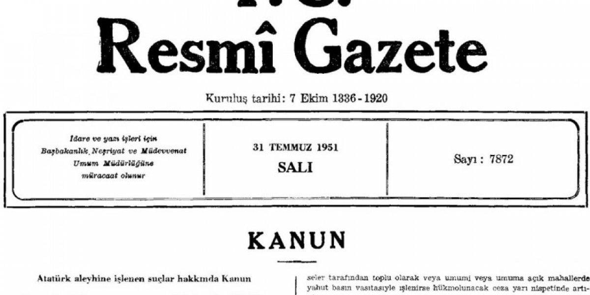 5816 sayılı kanun nedir? 5816 sayılı kanun ne zaman çıkarıldı, maddeleri neler?