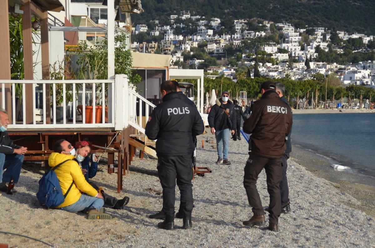 Bodrum sahillerinde dikkat çeken yoğunluk