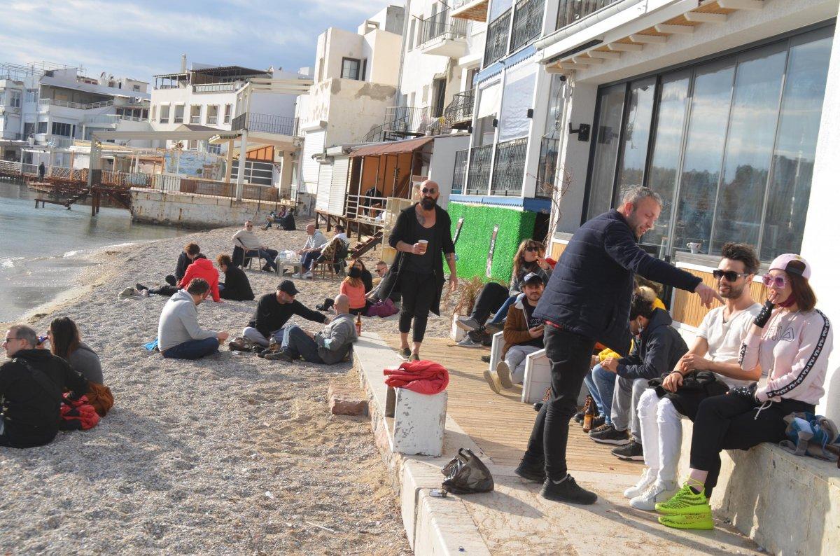 Bodrum sahillerinde dikkat çeken yoğunluk