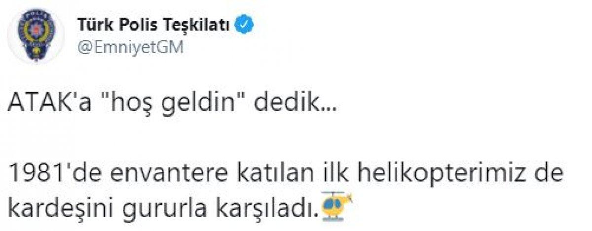 Emniyet'in envanterine katılan ATAK helikopteri için tören düzenlendi