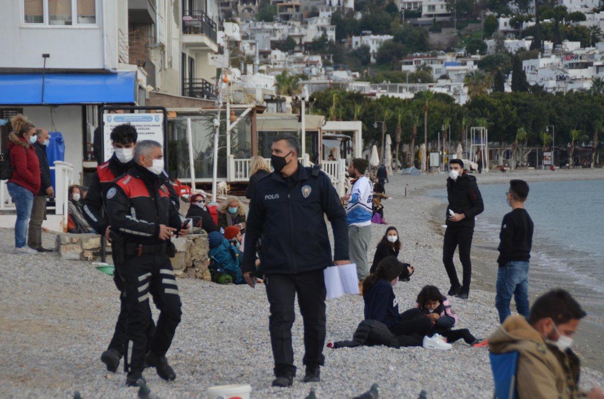 Bodrum sahillerinde dikkat çeken yoğunluk