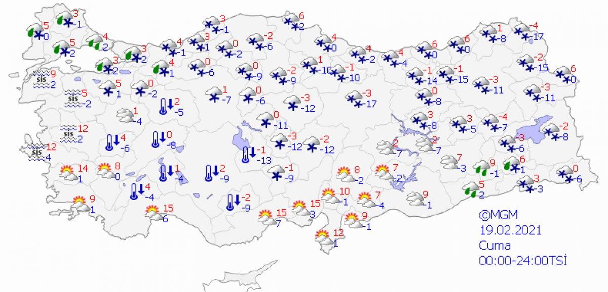 Kar yağışı yerini yağmura bırakıyor