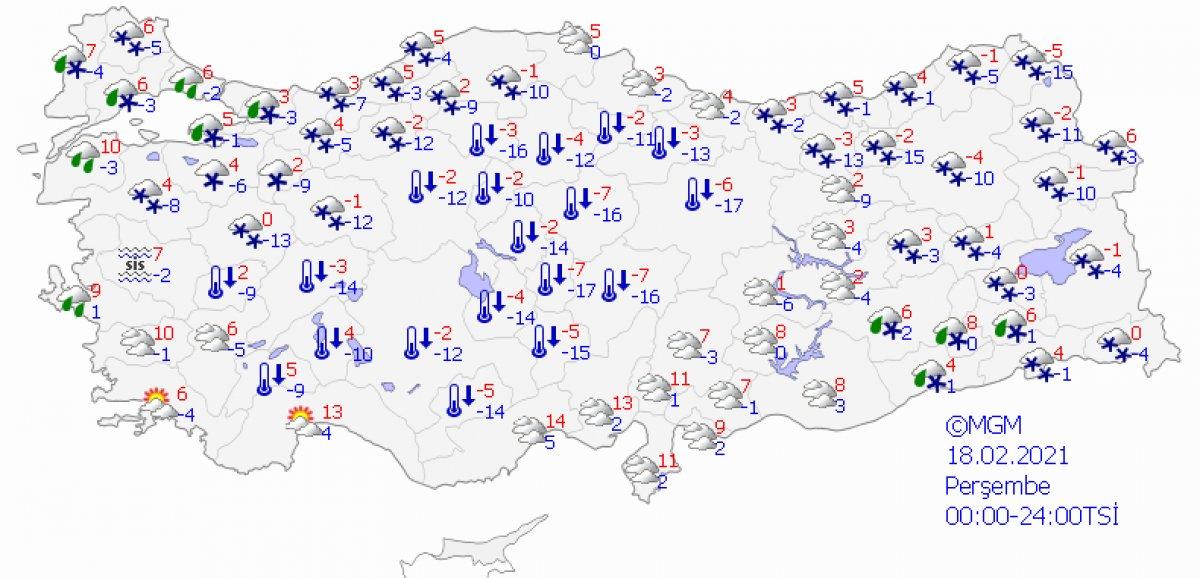 Kar yağışı yerini yağmura bırakıyor