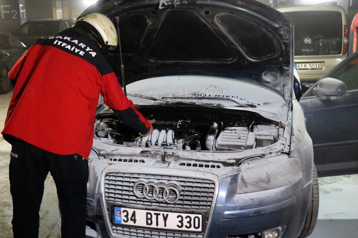 Sakarya'da kapalı otoparkta yangın çıktı
