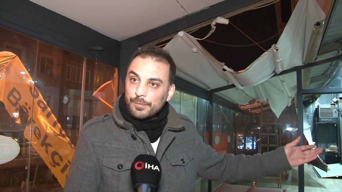 Ümraniye’de üzerine kar kütlesi düşen tente can alıyordu