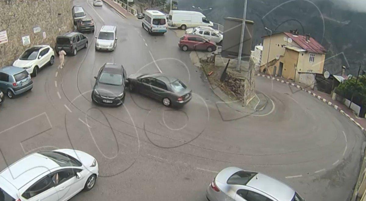 Doğu Karadeniz'deki kazalar güvenlik kameralarına yansıdı