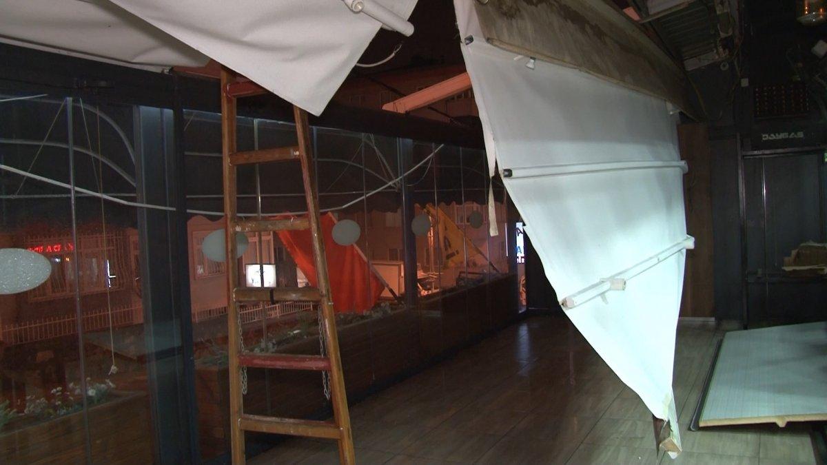 Ümraniye’de üzerine kar kütlesi düşen tente can alıyordu