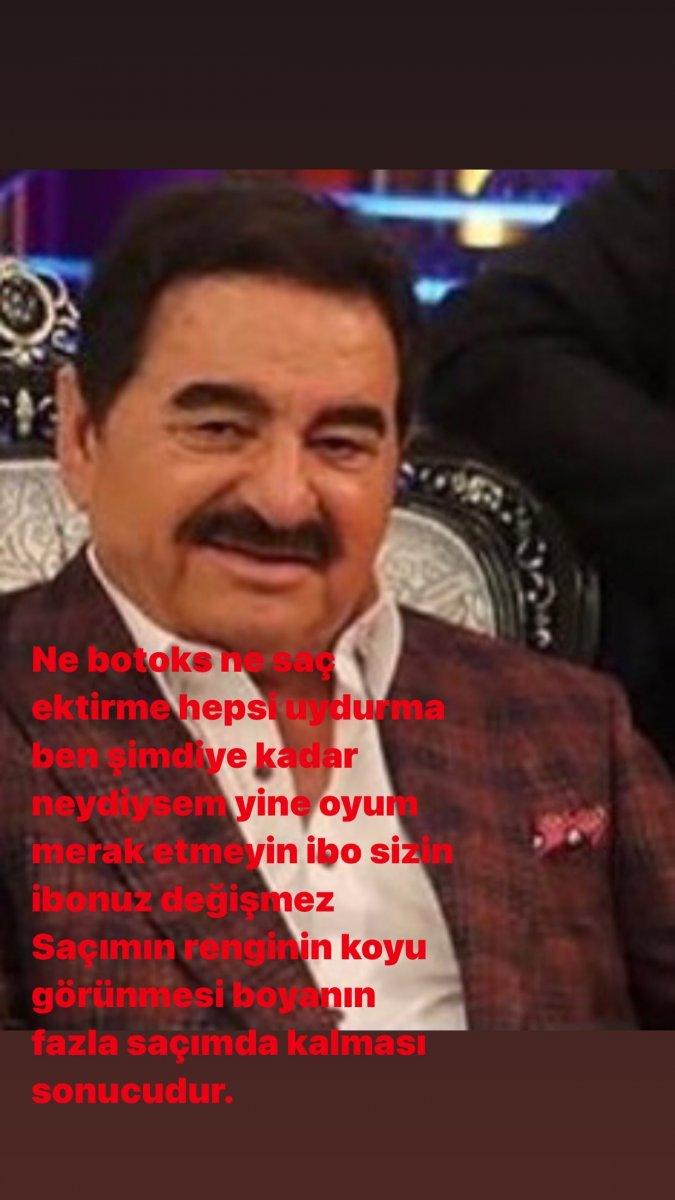 İbrahim Tatlıses, botoks ve saç ektirme iddialarını yalanladı