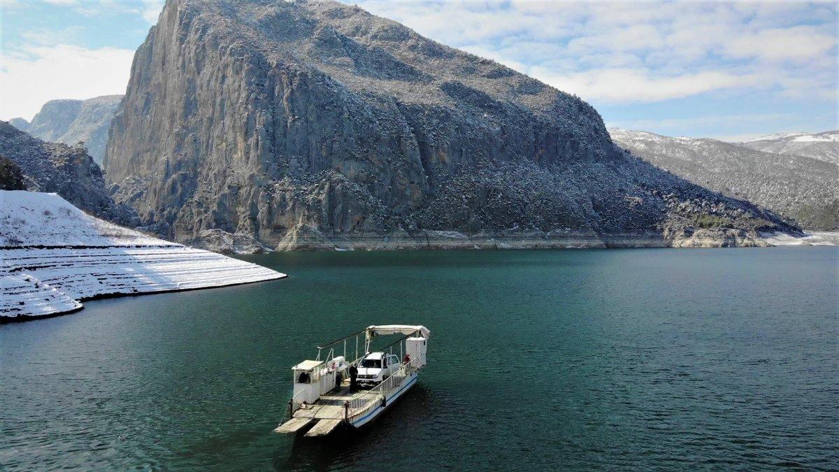 Samsun'da aşı ekiplerine kar ve baraj engel olamadı