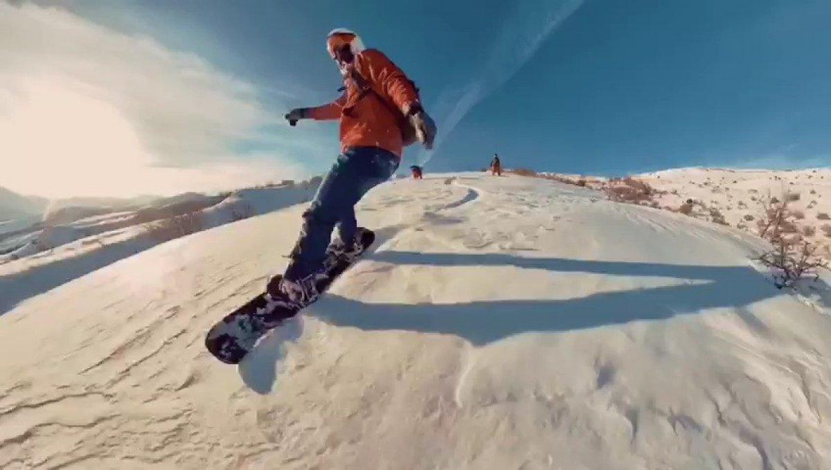 Tunceli dağlarında kar keyfi