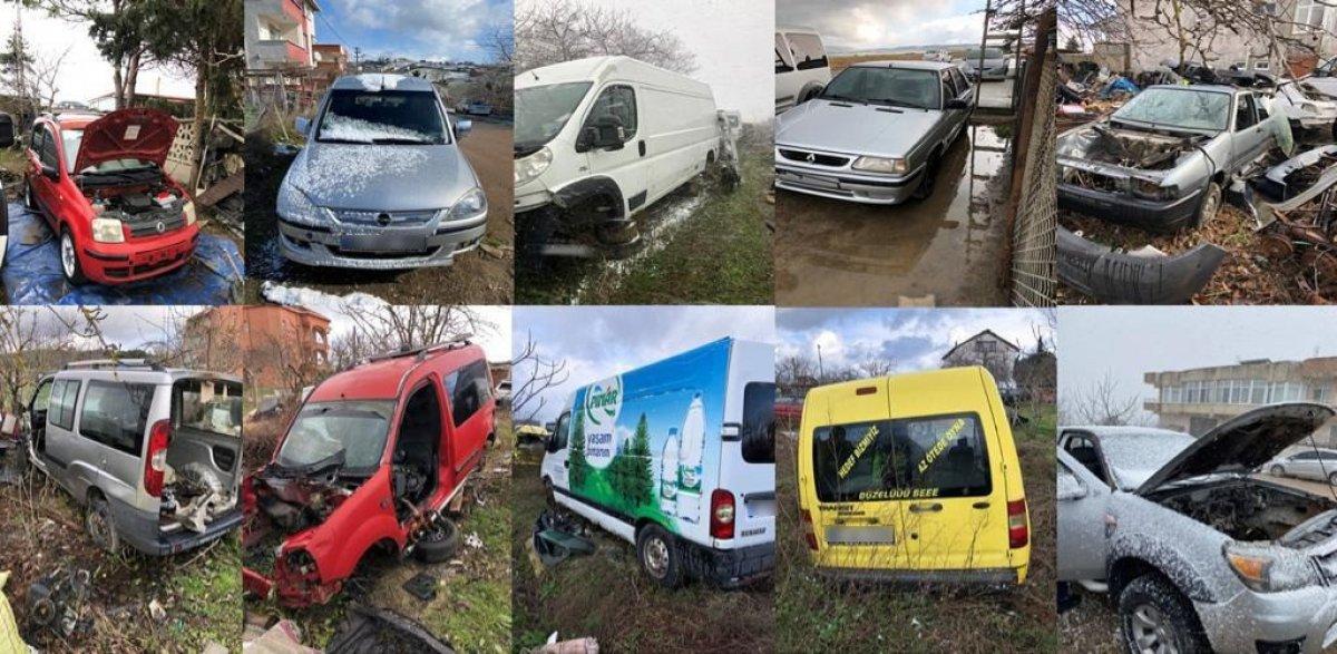 Sinop'ta oto hırsızlığı operasyonu: 26 araç bulundu