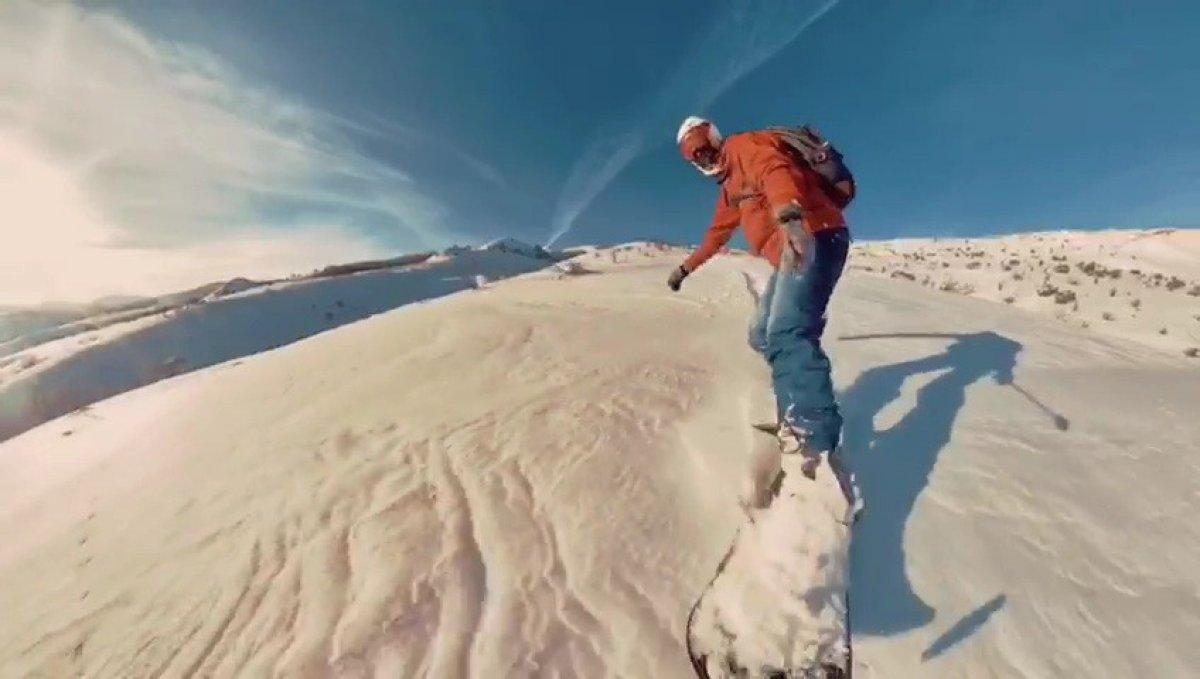 Tunceli dağlarında kar keyfi