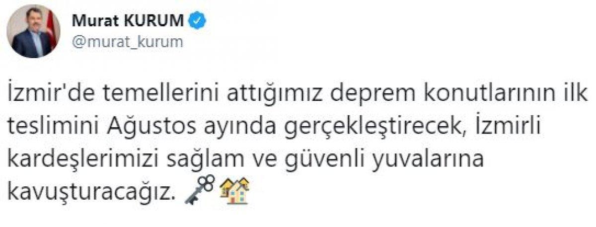 İzmir'de deprem konutlarının ilk teslimi ağustosta yapılacak