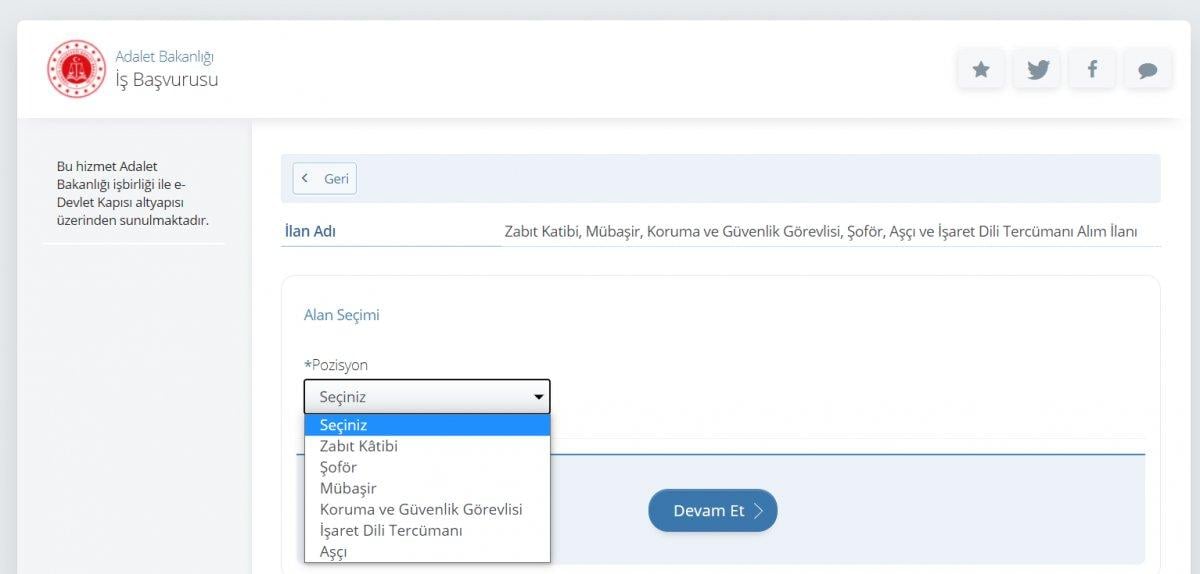 Adalet Bakanlığı personel alımı başvurusu nasıl yapılır? E-devlet başvuru formu 2021