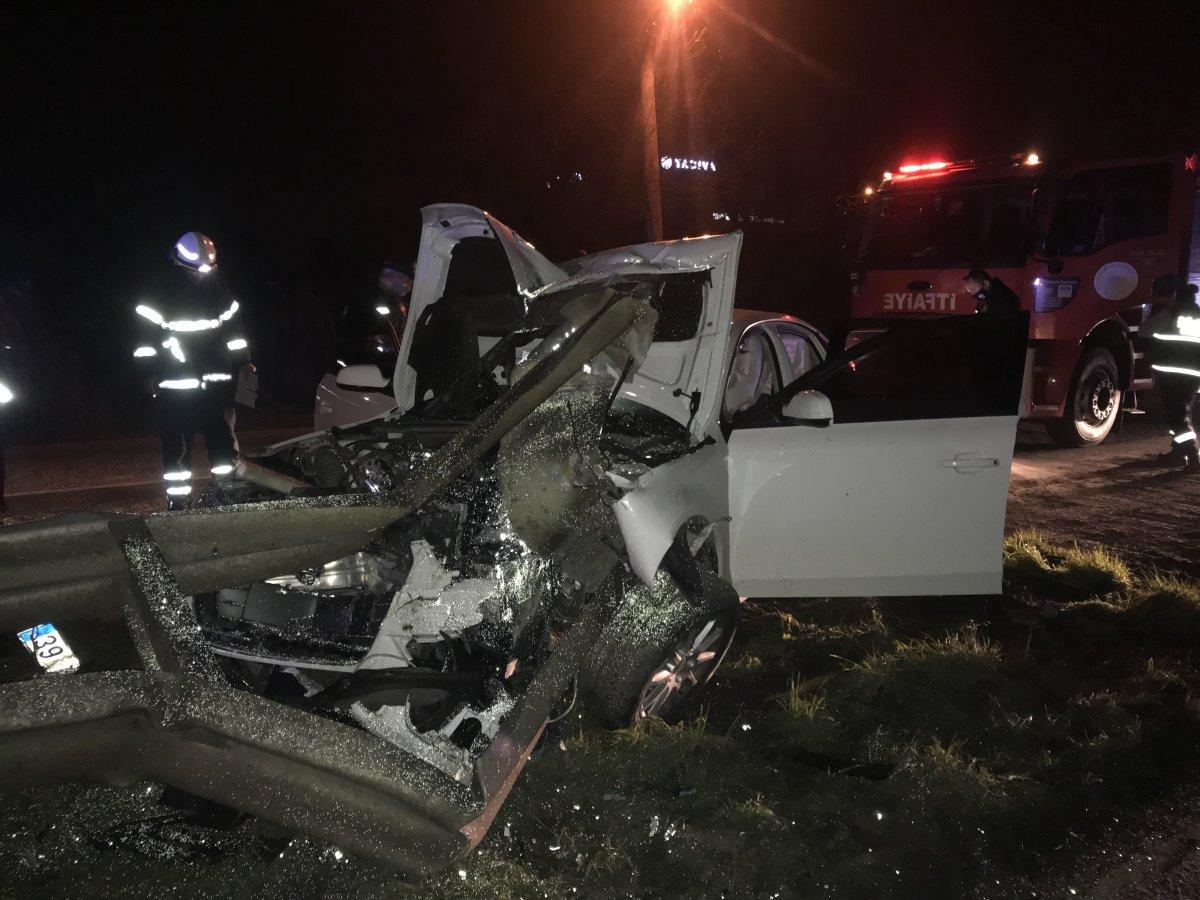 Tekirdağ'da alkollü kazazede, polise zor anlar yaşattı