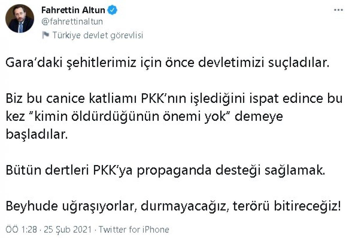 Fahrettin Altun'dan Özgür Özel'e sert tepki