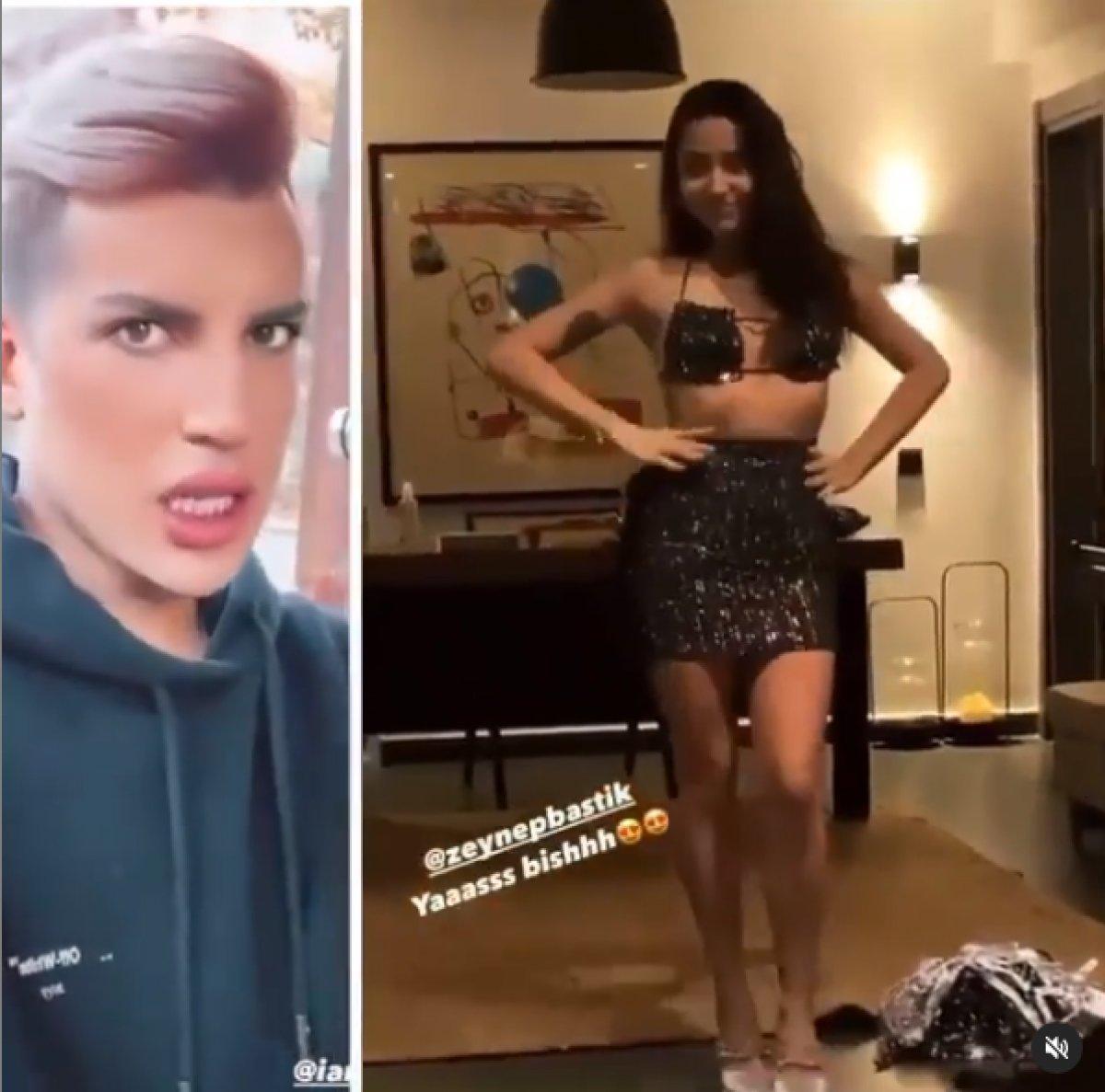 Zeynep Bastık, Kerimcan Durmaz'a mankenlik yaptı