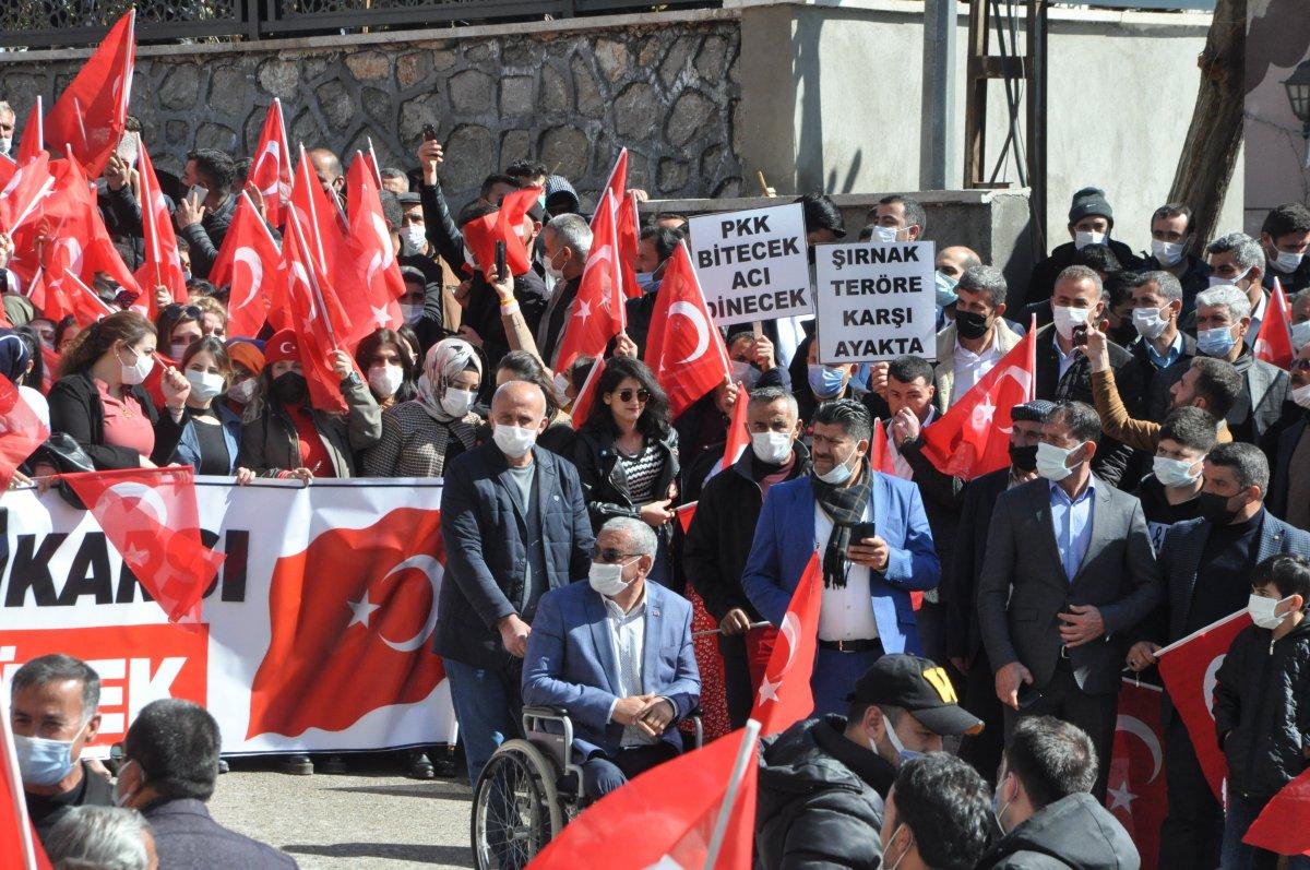 Şırnak’ta Gara katliamına tepki yürüyüşü yapıldı