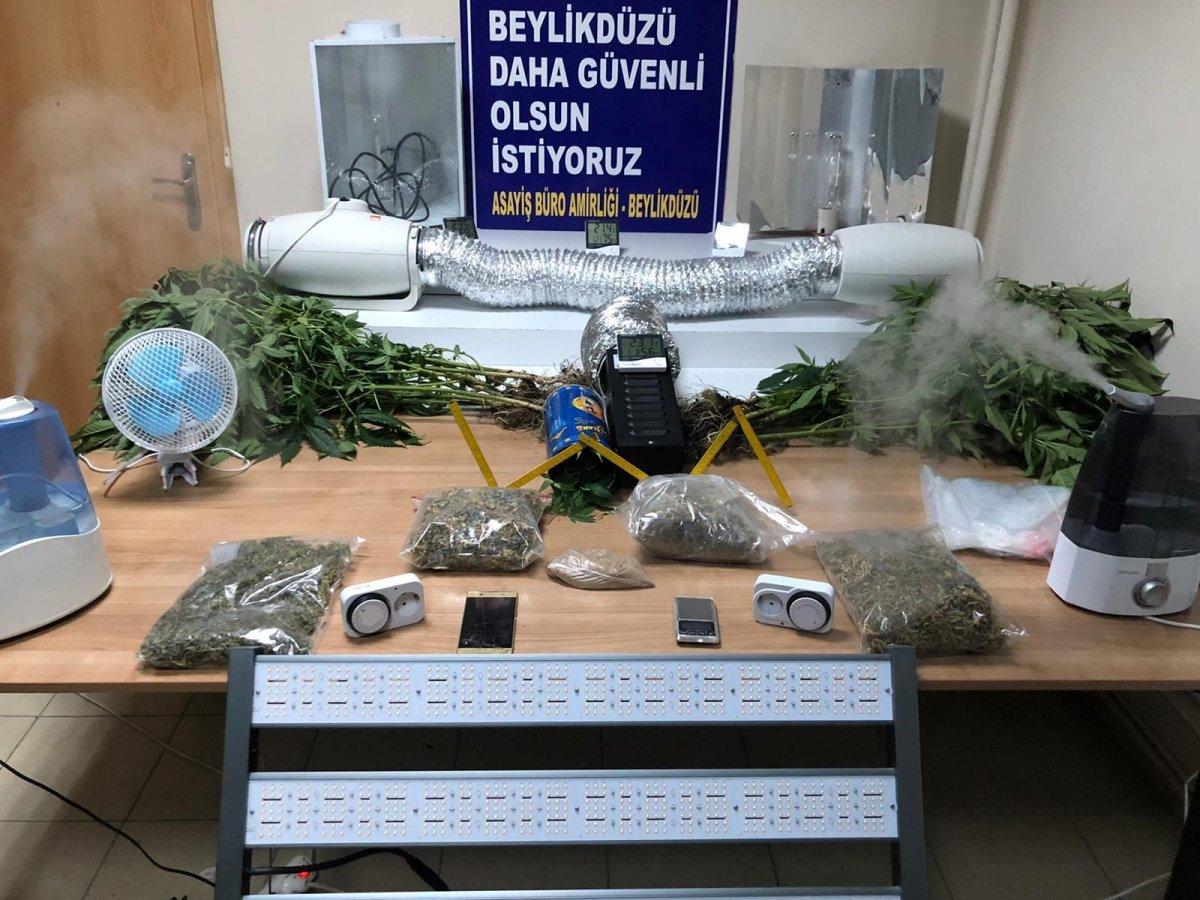 Beylikdüzü'ndeki şahıs, evini uyuşturucu serasına çevirdi