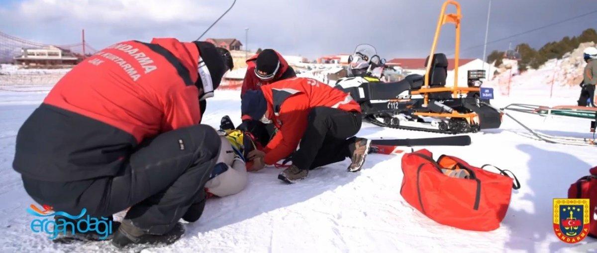Erzincan'da kayak tutkunlarının güvenliği Mehmetçik'e emanet