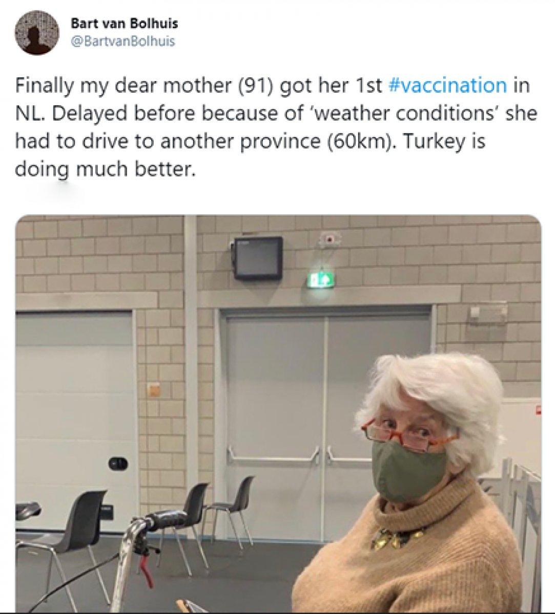 Hollanda İstanbul Başkonsolusu'ndan Türkiye'nin aşılama çalışmalarına övgü