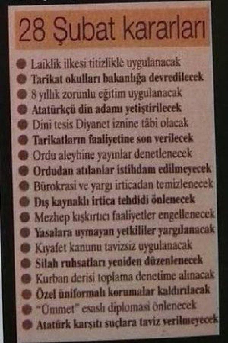 Demokrasiye postmodern darbe: 28 Şubat