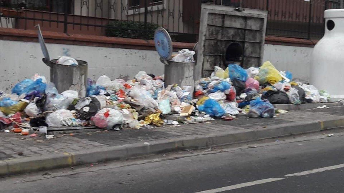 Maltepe Belediye Başkanı Ali Kılıç, çöplerin yanında açıklama yaptı