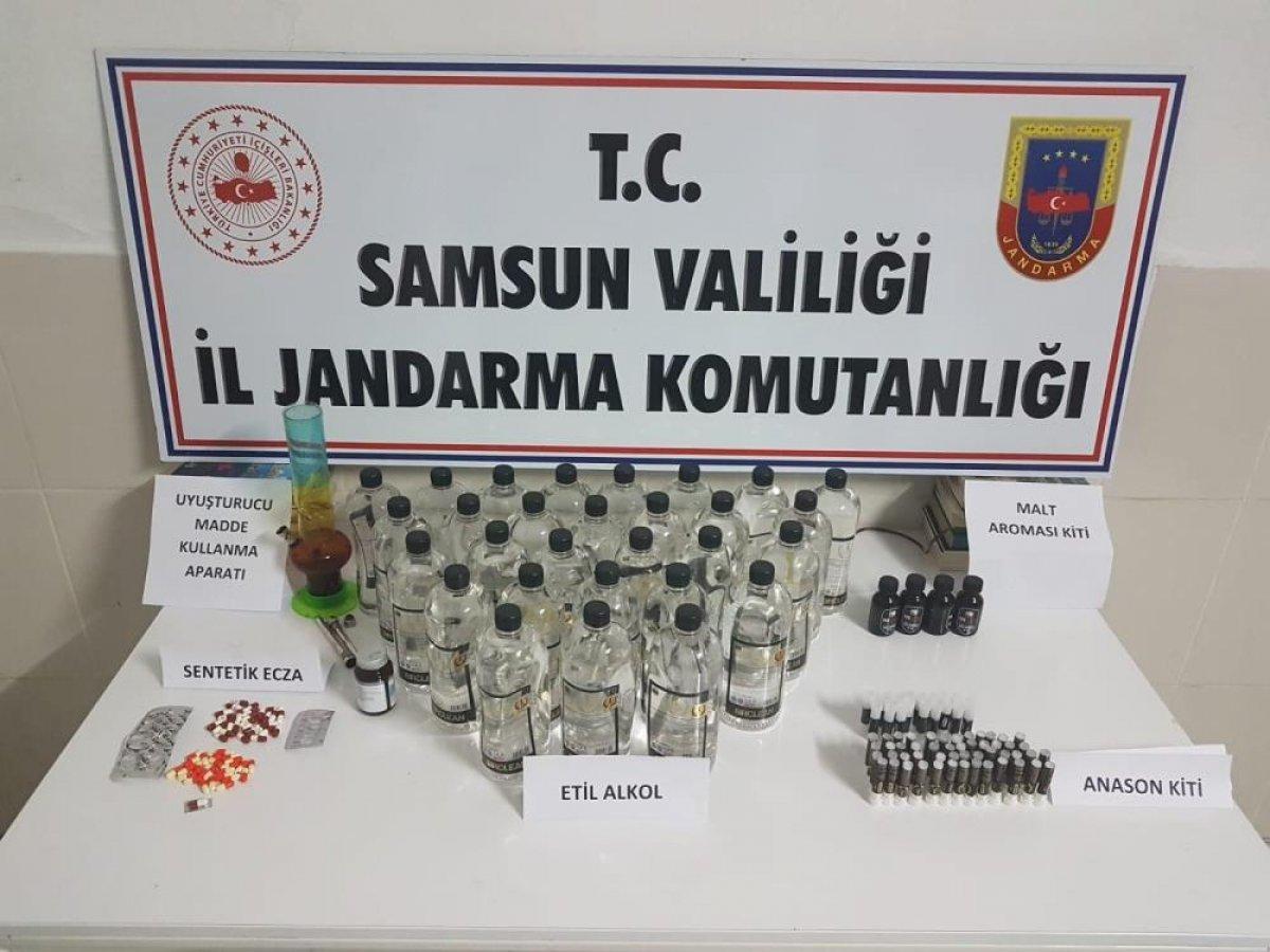 Samsun'da kaçak içki operasyonu
