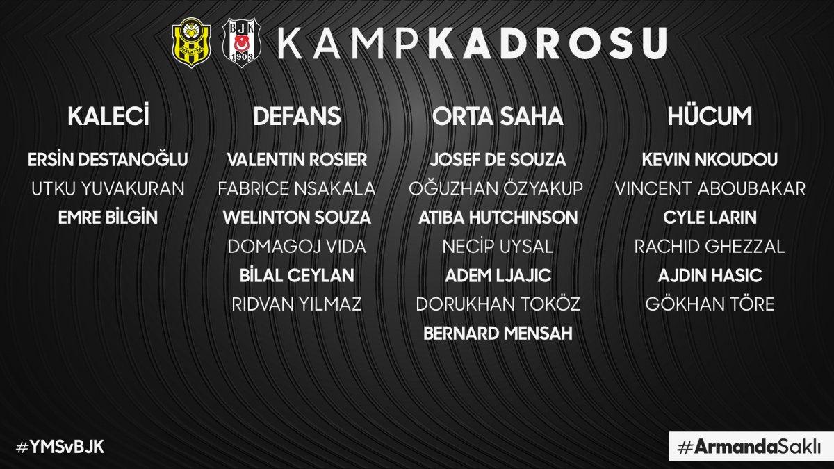 Beşiktaş'ın Malatya kafilesi: Cenk ve Montero yok