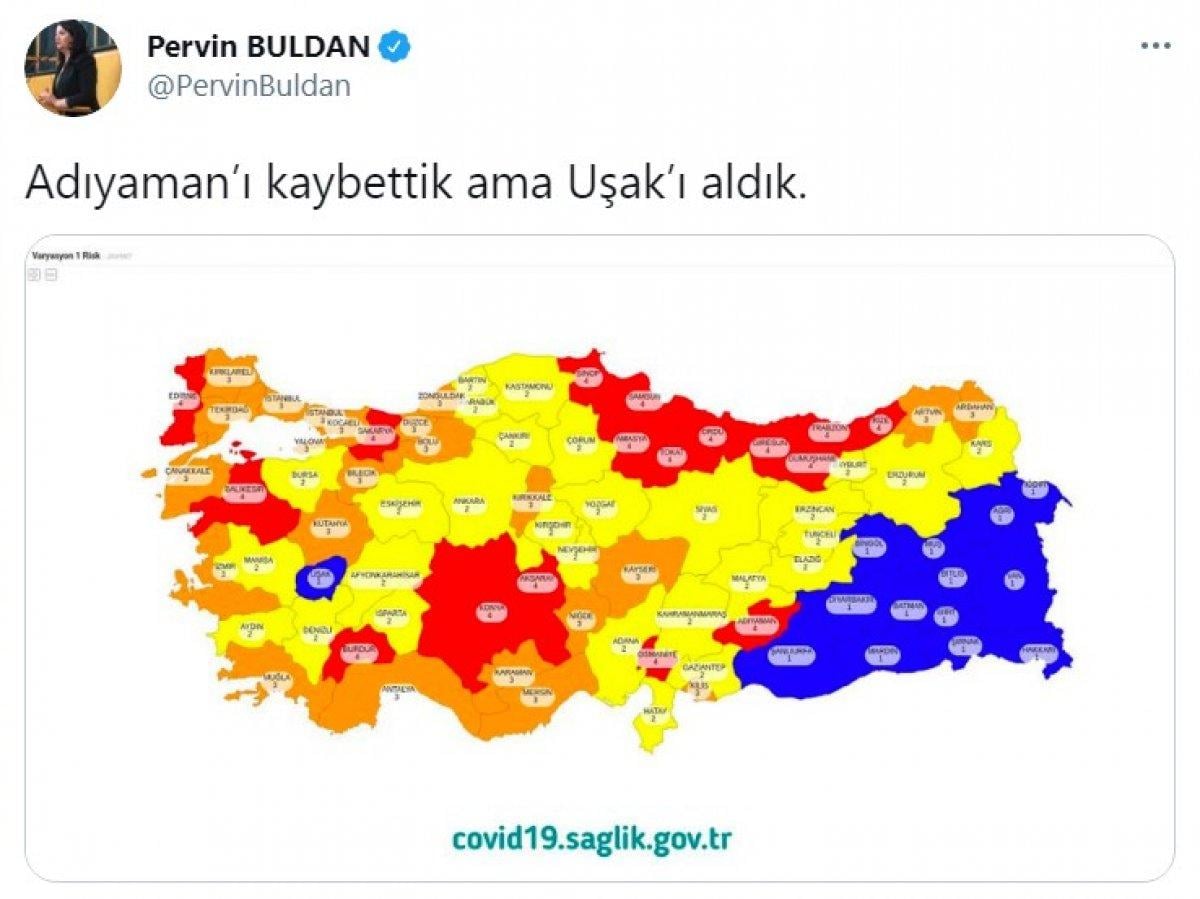 Pervin Buldan'ın koronavirüs haritası esprisi güldürmedi