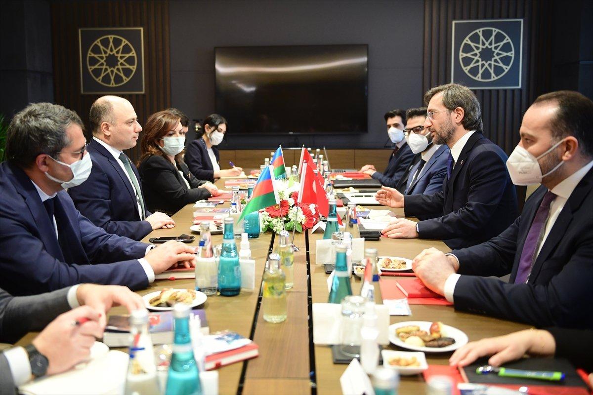 Fahrettin Altun, Azerbaycan Kültür Bakanı Anar Kerimov ile görüştü