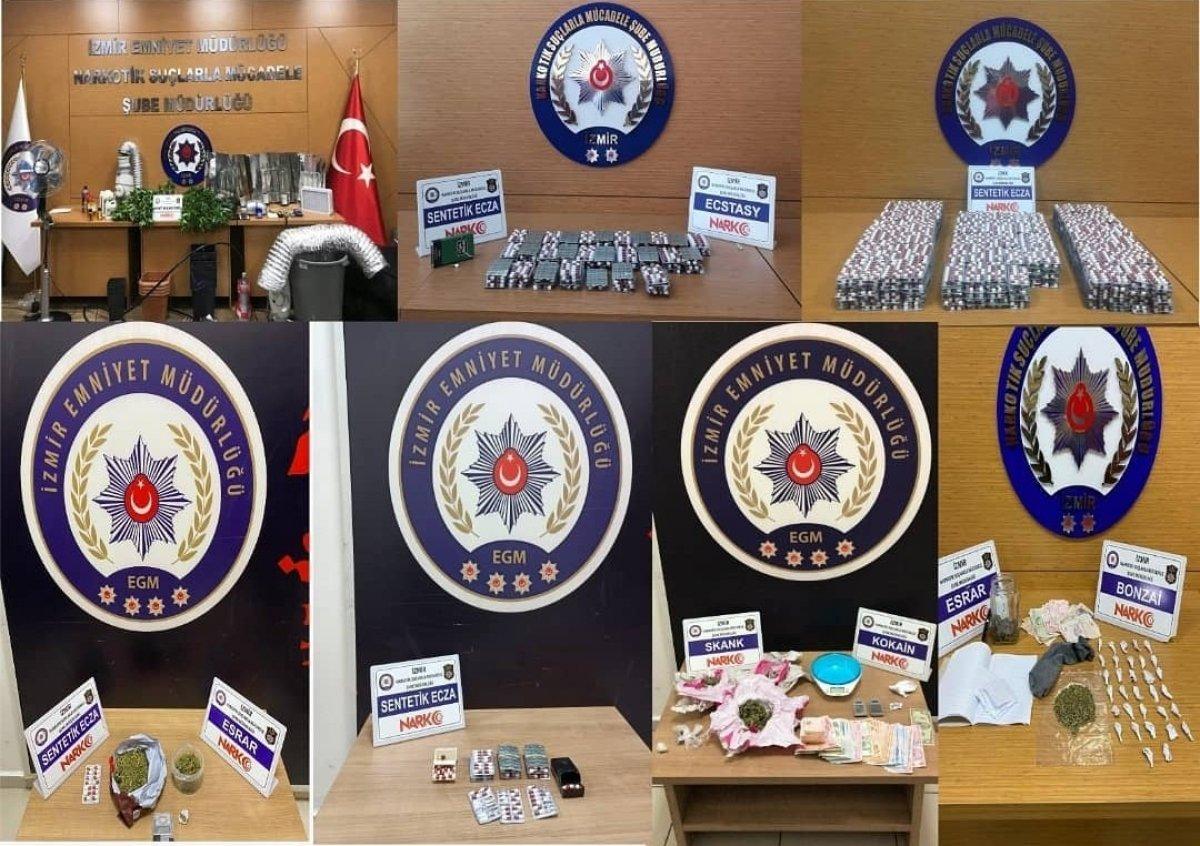 İzmir’de uyuşturucu operasyonlarında 15 tutuklama