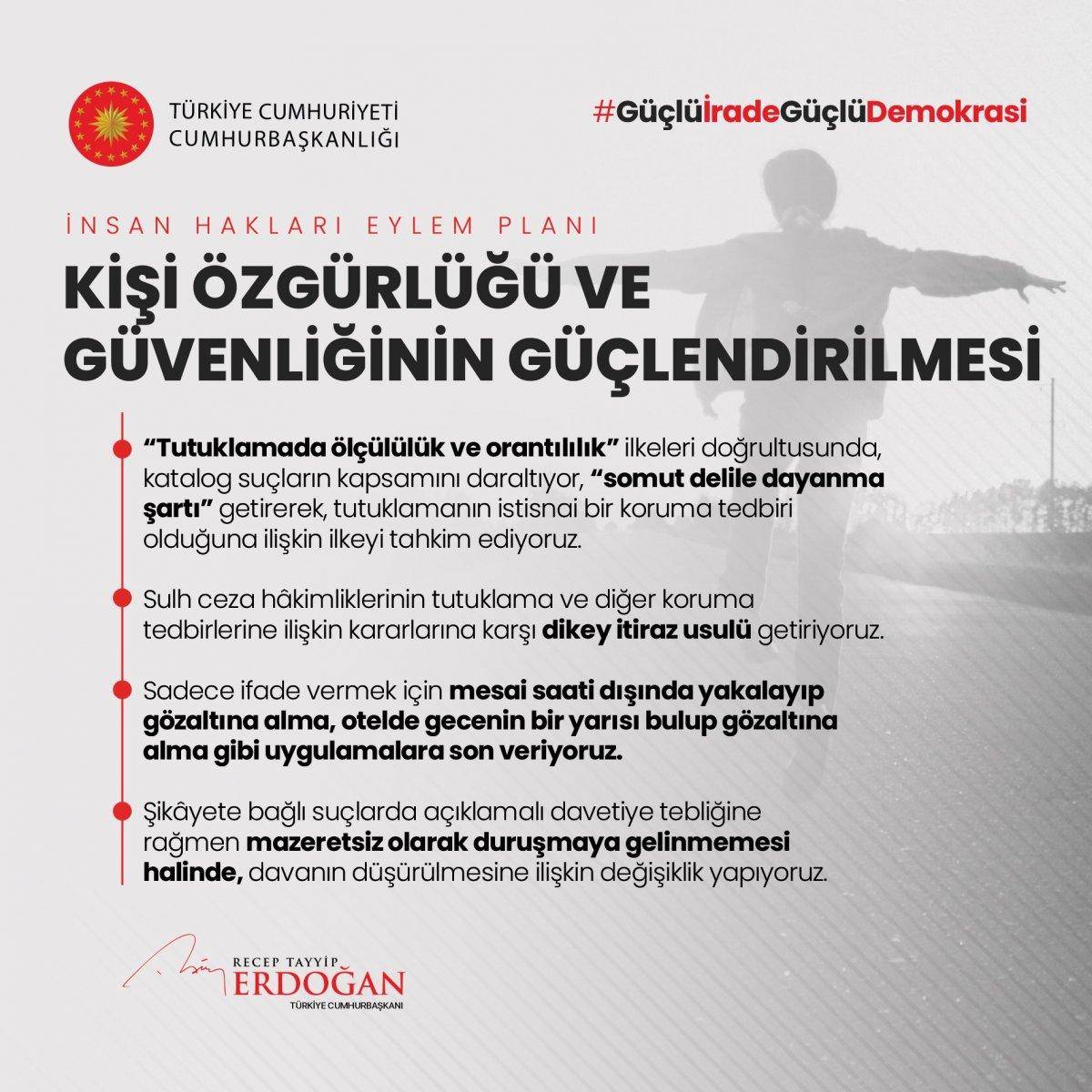 Erdoğan, İnsan Hakları Eylem Planı’nın 11 ilkesini açıkladı