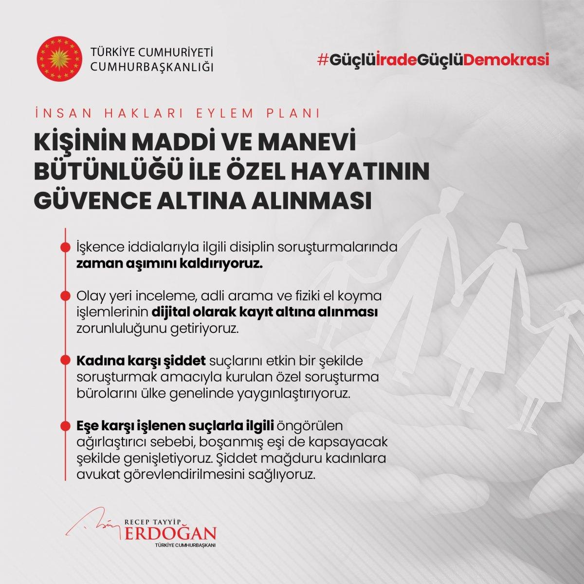 Erdoğan, İnsan Hakları Eylem Planı’nın 11 ilkesini açıkladı