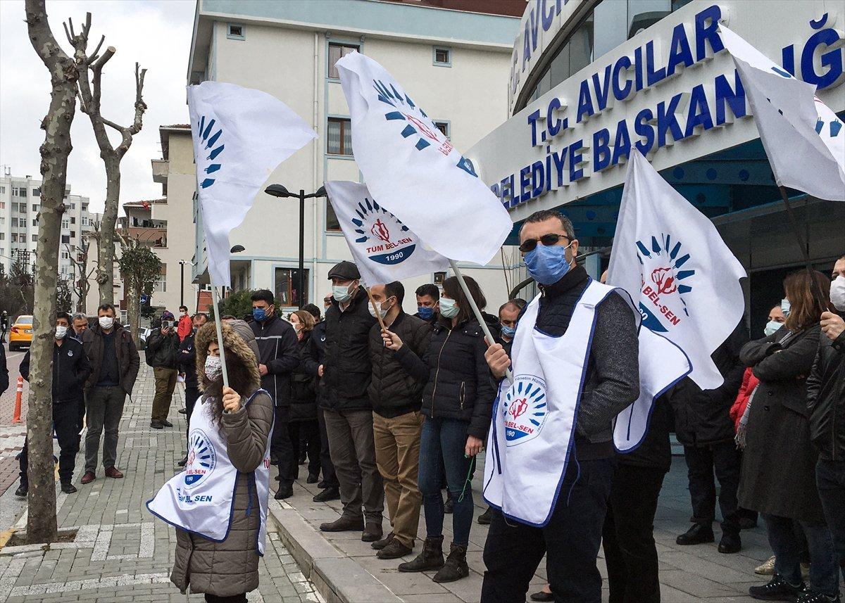 Avcılar Belediyesi çalışanlarından 'toplu sözleşme eylemi'